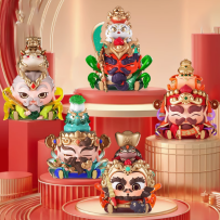 Five-way God of Wealth Wishing Blind Box Good Luck Trendy Toys Creative National Trend