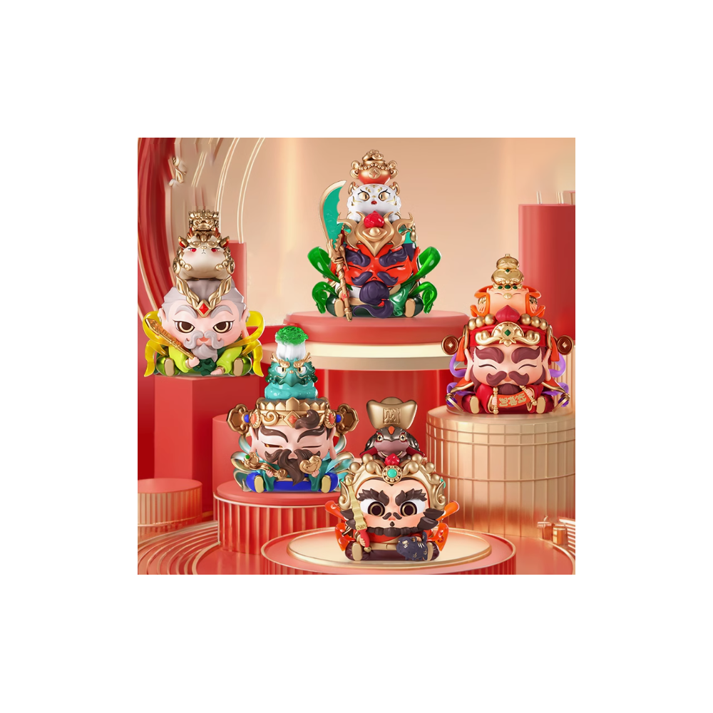 Five-way God of Wealth Wishing Blind Box Good Luck Trendy Toys Creative National Trend Five-way God of Wealth Wishing Blind Box Good Luck Trendy Toys Creative National Trend