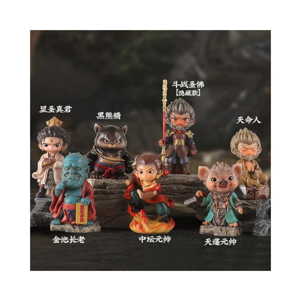 Mythical Black Wukong Blind Box Ornaments Trendy Play Resin Crafts Mythical Black Wukong Blind Box Ornaments Trendy Play Resin Crafts