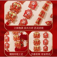 Fu character festive pendant door hanging Chinese knot pepper string firecrackers wall decoration