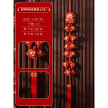 Fu character festive pendant door hanging Chinese knot pepper string firecrackers wall decoration