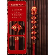 Fu character festive pendant door hanging Chinese knot pepper string firecrackers wall decoration