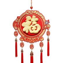 Gold-plated blessing Chinese New Year decoration pendant for living room entrance door
