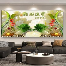 Chinese style blessing character decorative painting living room self-adhesive painting landscape painting