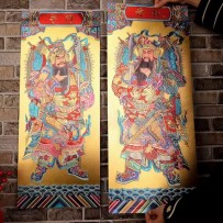 Golden door god door stickers New Year door decoration domineering New Year pictures