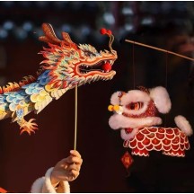 New Year Lantern Festival Intangible Cultural Heritage Lion Dance Lantern
