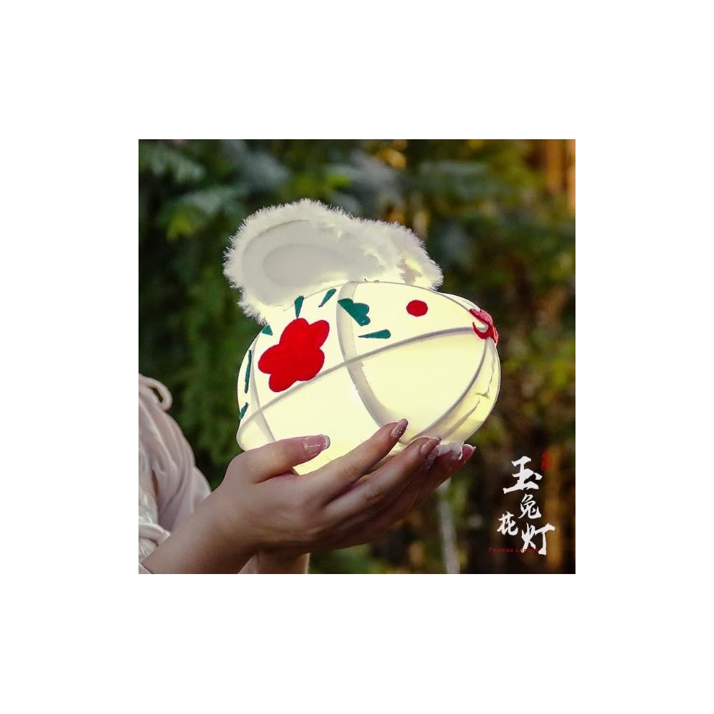 Mid-Autumn Festival rabbit lantern DIY handmade Hanfu jade rabbit material package Mid-Autumn Festival rabbit lantern DIY handmade Hanfu jade rabbit material package