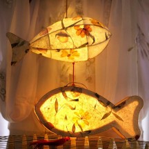 Mid-Autumn Festival non-legacy fish lantern handmade DIY lantern portable luminous lantern