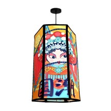 Chinese style national trend lantern chandelier hexagonal rectangular cylinder mid-autumn decoration lantern