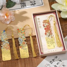Forbidden City 24 solar terms ancient style bookmarks metal hollow bookmarks classical