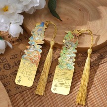 Forbidden City 24 solar terms ancient style bookmarks metal hollow bookmarks classical