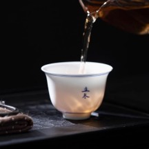 Creative holiday gift white porcelain twenty-four solar terms master ceramic teacup gift box