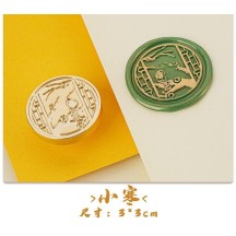 Sealing lacquer copper seal head 24 solar terms series secret letter seal handmade DIY creative