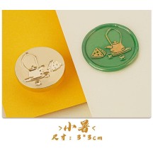 Sealing lacquer copper seal head 24 solar terms series secret letter seal handmade DIY creative