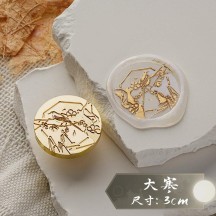 Sealing lacquer copper seal head 24 solar terms series secret letter seal handmade DIY creative