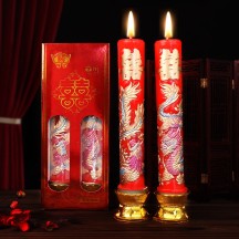 Wedding dragon and phoenix candle wedding room decoration