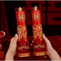 Wedding candles dragon and phoenix rechargeable candles