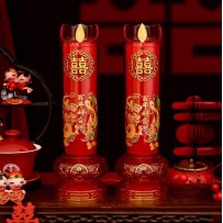 Wedding candles dragon and phoenix rechargeable candles