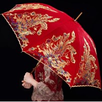 Wedding red umbrella Chinese wedding umbrella wedding dowry umbrella