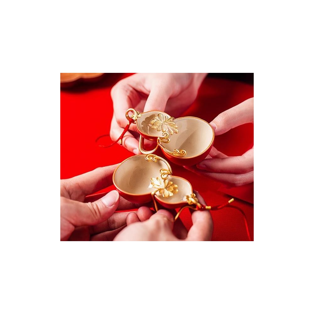 Gourd retro wedding cup Chinese wedding couple wedding wine glass Gourd retro wedding cup Chinese wedding couple wedding wine glass