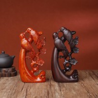 Huanghuali wood carving ornaments home living room solid wood root carving crafts