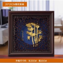 3D gold foil painted bamboo auspicious home decoration practical gift