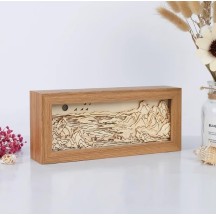 3D light and shadow wood carving lamp cultural and creative gifts
