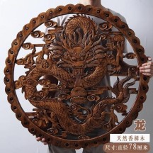 Dongyang wood carving wall decoration pendant Chinese camphor wood dragon