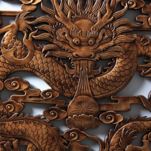 Dongyang wood carving wall decoration pendant Chinese camphor wood dragon