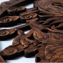 Dongyang wood carving wall decoration pendant Chinese camphor wood dragon