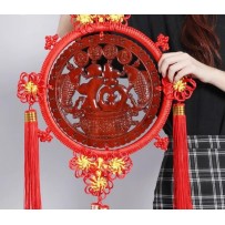 Dongyang wood carving pendant ornaments Chinese knot porch Pinganjie home decoration wooden pendant