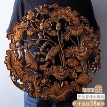 Dongyang wood carving pendant camphor wood carving painting handicraft