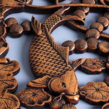 Dongyang wood carving pendant camphor wood carving painting handicraft