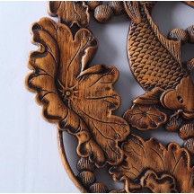 Dongyang wood carving pendant camphor wood carving painting handicraft