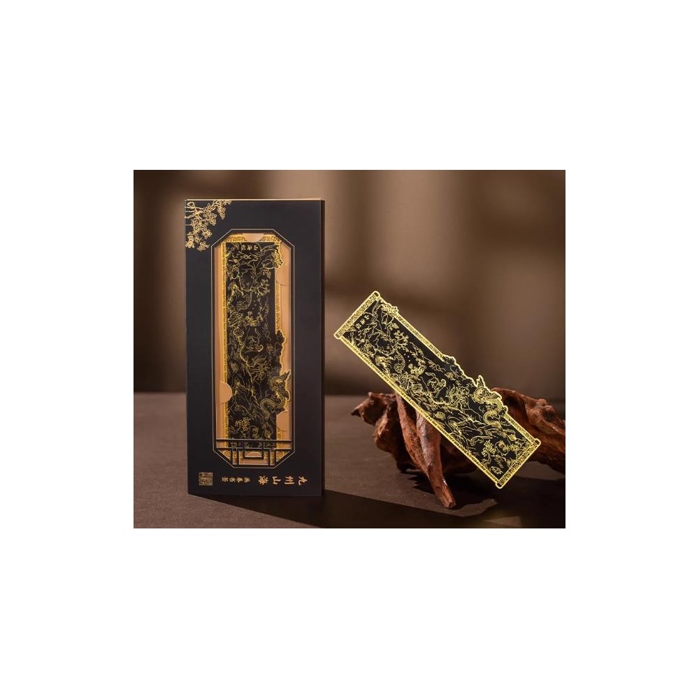 Cultural and creative giftsShanhaijing scroll, pure copper metal hollow bookmark Cultural and creative giftsShanhaijing scroll, pure copper metal hollow bookmark