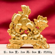 Fortune tree ingot ornaments solid metal crafts ornaments