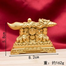 Fortune tree ingot ornaments solid metal crafts ornaments