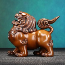 Purple copper Chaotian lion incense burner copper auspicious beast crafts