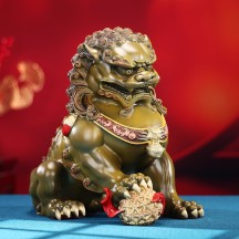 Colored copper door lion ornaments auspicious crafts