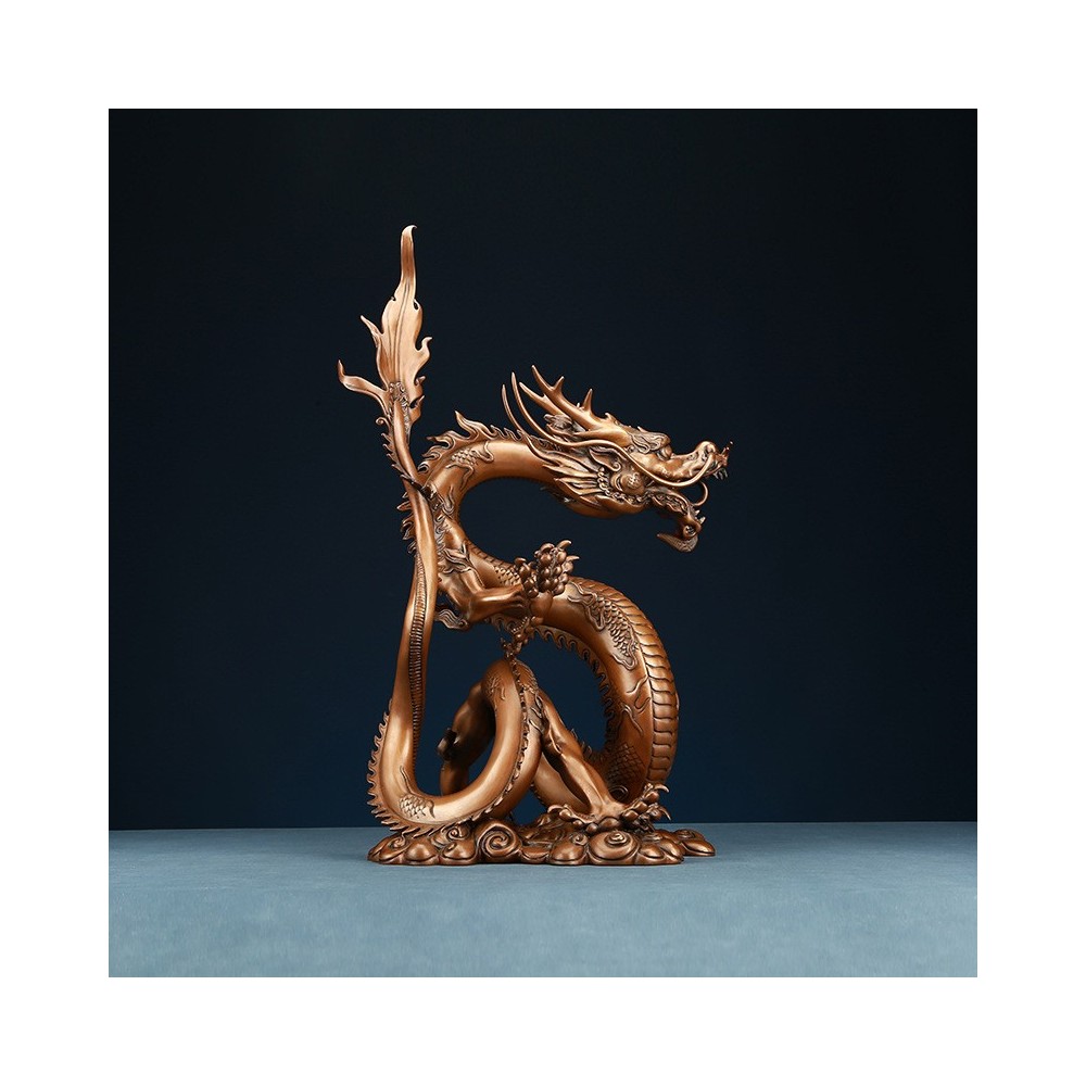 Purple copper zodiac dragon ornaments Tengyun dragon craft gift ornaments Purple copper zodiac dragon ornaments Tengyun dragon craft gift ornaments