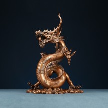 Purple copper zodiac dragon ornaments Tengyun dragon craft gift ornaments