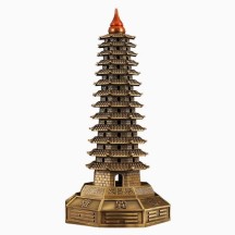 Nine-Copper Brass Wen Chang Pagoda – 13-Tier Decorative Tower