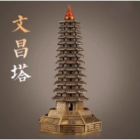 Nine-Copper Brass Wen Chang Pagoda – 13-Tier Decorative Tower