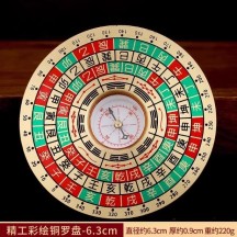 High-Precision Brass Feng Shui Compass – Portable Bagua Luopan Navigator