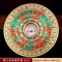 High-Precision Brass Feng Shui Compass – Portable Bagua Luopan Navigator