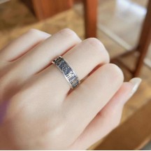 Vintage Sterling Silver Ring – Artistic 'No Taboos' Design for Couples