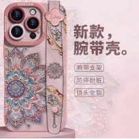 [Wrist Strap & Stand] Lotus Cultural Creative Phone Case Compatible with iPhone