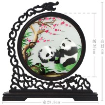 Hangzhou Design Suzhou Double-Sided Embroidery Ornament – Finished Table Screen in Traditional Chinese Style