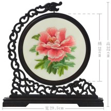 Hangzhou Design Suzhou Double-Sided Embroidery Ornament – Finished Table Screen in Traditional Chinese Style