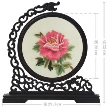 Hangzhou Design Suzhou Double-Sided Embroidery Ornament – Finished Table Screen in Traditional Chinese Style